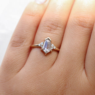 Glacier Icy Salt & Pepper Diamond Ring - ready to ship - Yuliya Chorna Jewellery