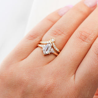 Glacier Icy Salt & Pepper Diamond Ring - ready to ship - Yuliya Chorna Jewellery