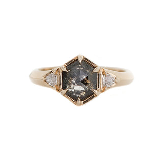 1.05ct Hexagon Diamond Ring In Yellow Gold - Ready To Ship - Yuliya Chorna Jewellery