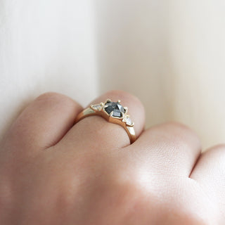 1.05ct Hexagon Diamond Ring In Yellow Gold - Ready To Ship - Yuliya Chorna Jewellery