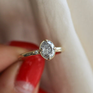 Around The World Oval Diamond Ring - Yuliya Chorna Jewellery