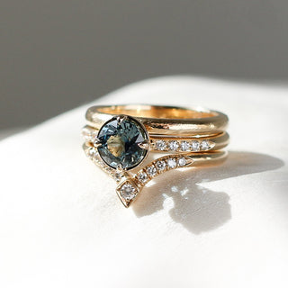 1.27ct Around The World Sapphire Ring In Yellow Gold - Ready To Ship - Yuliya Chorna Jewellery
