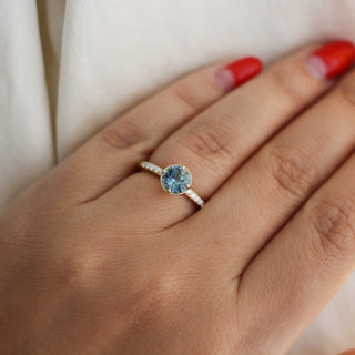 1.27ct Around The World Sapphire Ring In Yellow Gold - Ready To Ship - Yuliya Chorna Jewellery