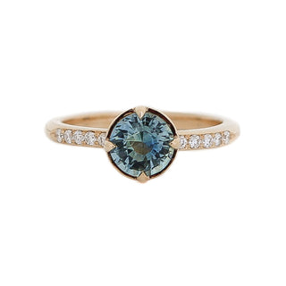 1.27ct Around The World Sapphire Ring In Yellow Gold - Ready To Ship - Yuliya Chorna Jewellery