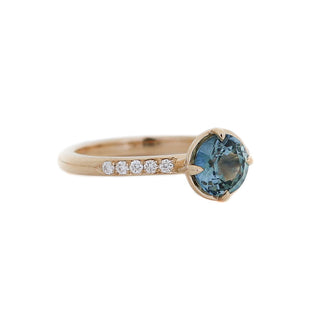 1.27ct Around The World Sapphire Ring In Yellow Gold - Ready To Ship - Yuliya Chorna Jewellery