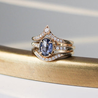 Blue Swan Oval Sapphire Ring - Yuliya Chorna Jewellery