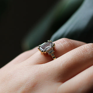 2.01ct Misceo Emerald Cut Diamond Ring in Yellow Gold - Ready To Ship - Yuliya Chorna Jewellery