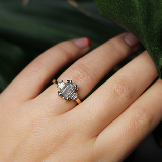 2.01ct Misceo Emerald Cut Diamond Ring in Yellow Gold - Ready To Ship - Yuliya Chorna Jewellery