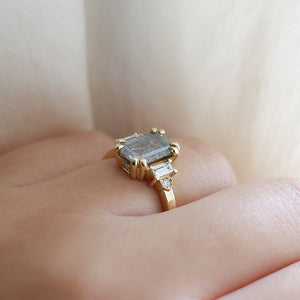 2.01ct Misceo Emerald Cut Diamond Ring in Yellow Gold - Ready To Ship - Yuliya Chorna Jewellery