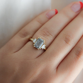 2.01ct Misceo Emerald Cut Diamond Ring in Yellow Gold - Ready To Ship - Yuliya Chorna Jewellery