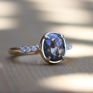 1.58ct Black Swan Oval Diamond Ring in Yellow Gold - Ready To Ship - Yuliya Chorna Jewellery