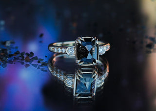 2.07ct Nebula Black Diamond Ring - ready to ship - Yuliya Chorna Jewellery