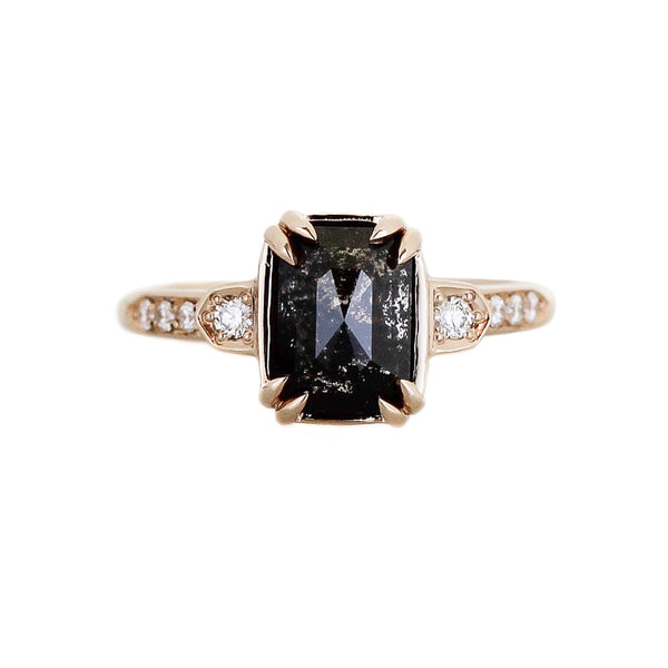 2.07ct Nebula Black Diamond Ring - ready to ship - Yuliya Chorna Jewellery