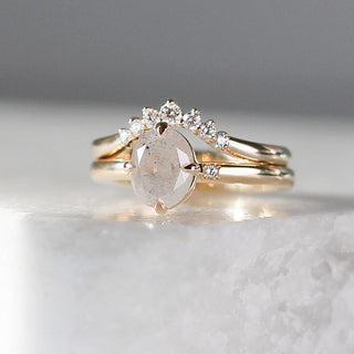 1.32ct Oval Icy Diamond Around The World Ring - ready to ship - Yuliya Chorna Jewellery