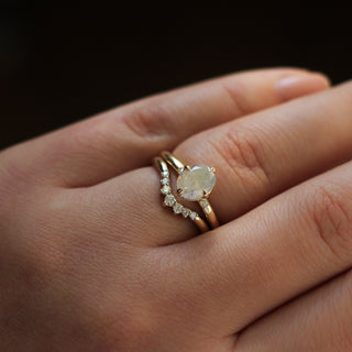 1.32ct Oval Icy Diamond Around The World Ring - ready to ship - Yuliya Chorna Jewellery