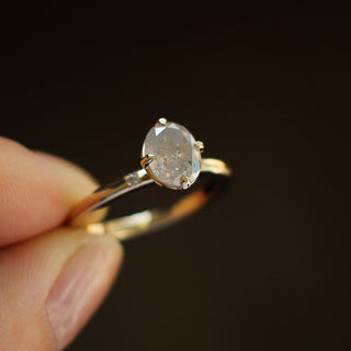 1.32ct Oval Icy Diamond Around The World Ring - ready to ship - Yuliya Chorna Jewellery