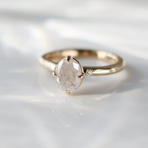 1.32ct Oval Icy Diamond Around The World Ring - ready to ship - Yuliya Chorna Jewellery