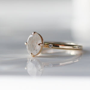 1.32ct Oval Icy Diamond Around The World Ring - ready to ship - Yuliya Chorna Jewellery