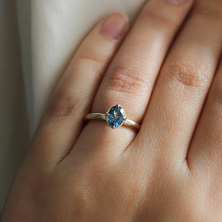 1.09ct Oval Montana Sapphire Around The World Ring - ready to ship - Yuliya Chorna Jewellery