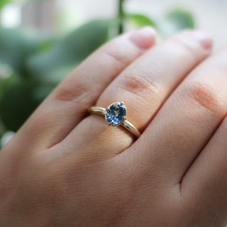 1.09ct Oval Montana Sapphire Around The World Ring - ready to ship - Yuliya Chorna Jewellery