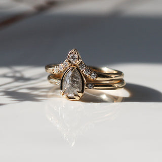 .73ct Zaria Salt & Pepper Diamond Ring In Yellow Gold - Ready To Ship - Yuliya Chorna Jewellery
