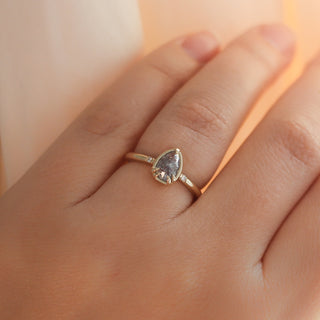 .73ct Zaria Salt & Pepper Diamond Ring In Yellow Gold - Ready To Ship - Yuliya Chorna Jewellery