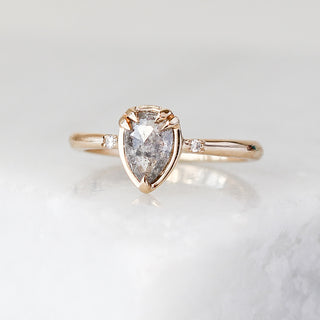 .73ct Zaria Salt & Pepper Diamond Ring In Yellow Gold - Ready To Ship - Yuliya Chorna Jewellery
