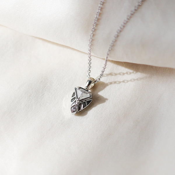 Shield Diamond Sun Necklace - ready to ship - Yuliya Chorna Jewellery