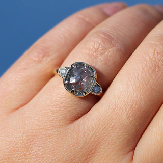 2.22ct Could 9 Cushion Diamond Ring - Yuliya Chorna Jewellery