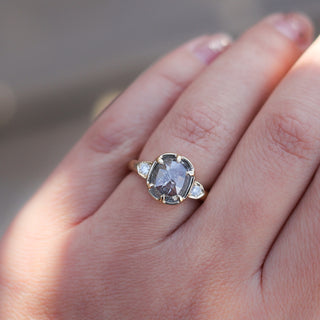 2.22ct Could 9 Cushion Diamond Ring - Yuliya Chorna Jewellery