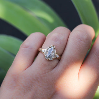 2.13ct Fons Pear Diamond Tapered Ring - Yuliya Chorna Jewellery