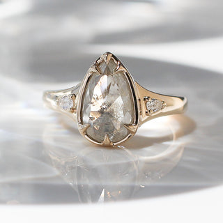 2.13ct Fons Pear Diamond Tapered Ring - Yuliya Chorna Jewellery