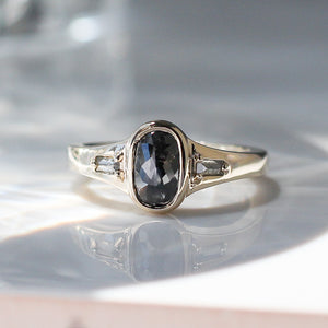 1.23ct Odonis Black Diamond Tapered Ring - Yuliya Chorna Jewellery