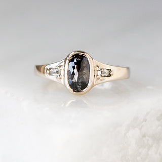 1.23ct Odonis Black Diamond Tapered Ring - Yuliya Chorna Jewellery