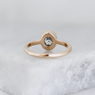 1.14ct Swan Oval Salt & Pepper Diamond Ring - ready to ship - Yuliya Chorna Jewellery