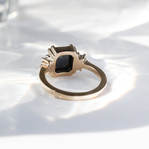 3.22ct Deco Black Diamond Ring - ready to ship - Yuliya Chorna Jewellery