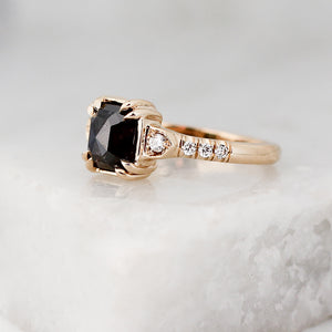 2.42ct Nebula Black Diamond Ring - ready to ship - Yuliya Chorna Jewellery