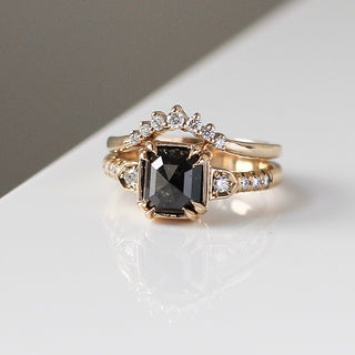 2.42ct Nebula Black Diamond Ring - ready to ship - Yuliya Chorna Jewellery