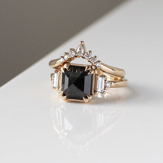 3.22ct Deco Black Diamond Ring - ready to ship - Yuliya Chorna Jewellery