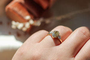 1.45ct Canary Oval Diamond Ring - ready to ship - Yuliya Chorna Jewellery