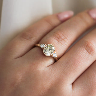 1.45ct Canary Oval Diamond Ring - ready to ship - Yuliya Chorna Jewellery