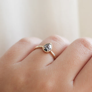 0.73ct Zaria Salt & Pepper Diamond Ring - ready to ship - Yuliya Chorna Jewellery