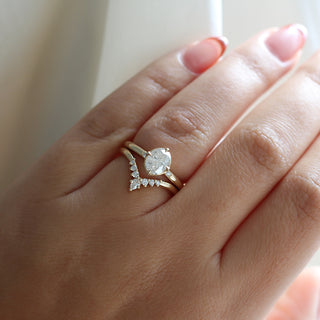 1.21ct Oval Icy Diamond Around The World Ring - ready to ship - Yuliya Chorna Jewellery