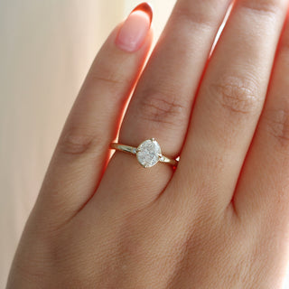 1.21ct Oval Icy Diamond Around The World Ring - ready to ship - Yuliya Chorna Jewellery