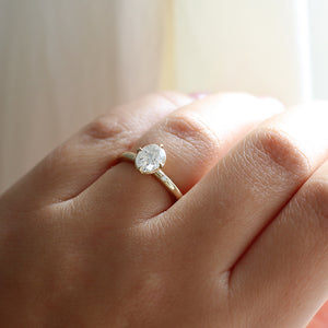 1.21ct Oval Icy Diamond Around The World Ring - ready to ship - Yuliya Chorna Jewellery