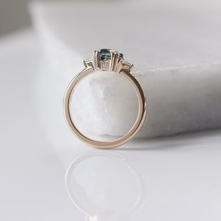 Lily Montana Teal Sapphire Ring - ready to ship - Yuliya Chorna Jewellery
