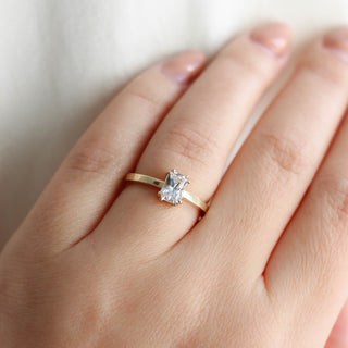 White Sapphire Gold Ring on hand