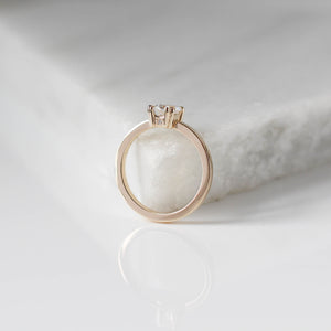 1.08ct Lily Radiant White Sapphire Ring - Yuliya Chorna Jewellery