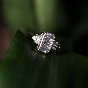 2.01ct Misceo Emerald Cut Diamond Ring in Yellow Gold - Ready To Ship - Yuliya Chorna Jewellery