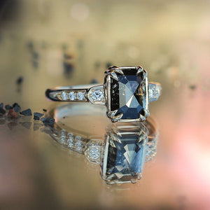 2.07ct Nebula Black Diamond Ring - ready to ship - Yuliya Chorna Jewellery